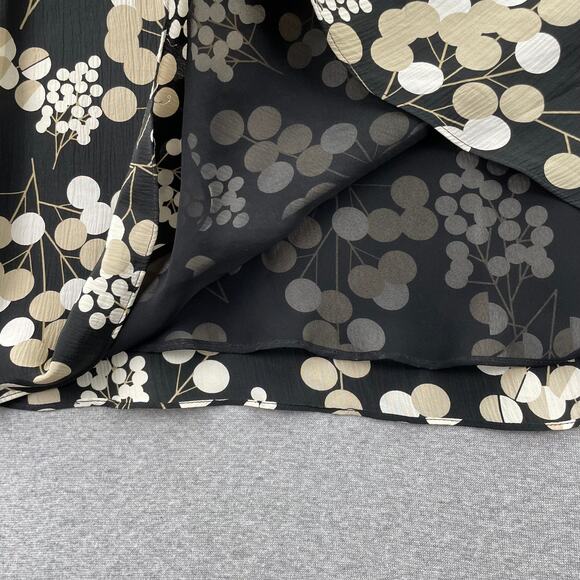 Y2K VTG Mossimo Skirt Womens 8 Dark Floral 100% Silk Whimsigoth Cottagecore Boho - Picture 6 of 12